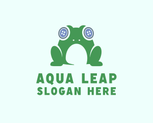 Amphibian - Frog Animal Button logo design