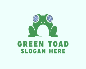 Frog Animal Button logo design