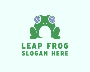 Frog Animal Button logo design