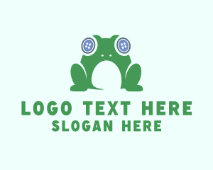 Cute - Frog Animal Button logo design