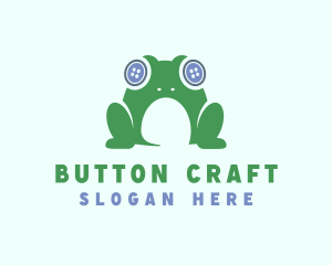 Frog Animal Button logo design