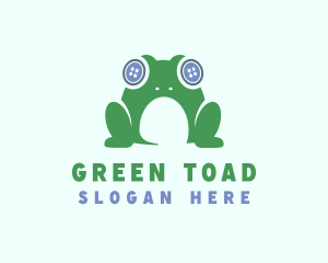 Frog Animal Button logo design