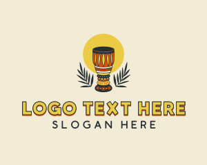 Djembe - Djembe Percussion Drums logo design