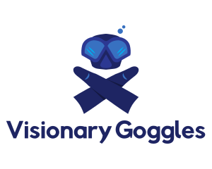 Goggles - Diver Goggles & Flippers logo design