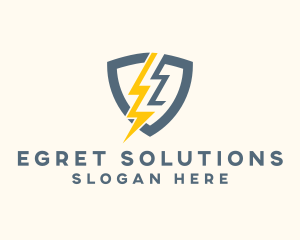 Electric Shield Power logo design