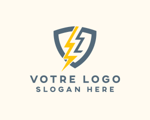 Charging - Electric Shield Power logo design