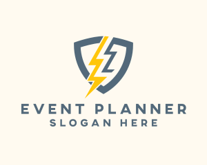 Flash - Electric Shield Power logo design