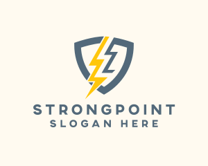 Badge - Electric Shield Power logo design