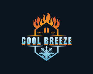 Warm Cooling Air Conditioning  logo design