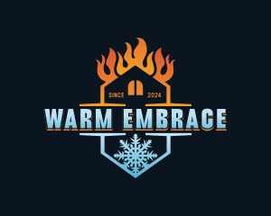 Warm Cooling Air Conditioning  logo design