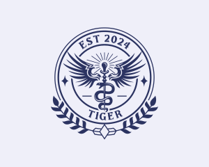 Medical Hospital Caduceus  Logo