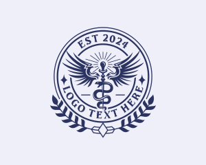 Lab - Medical Hospital Caduceus logo design