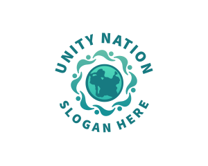 People Globe Unity logo design