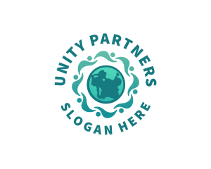 People Globe Unity logo design