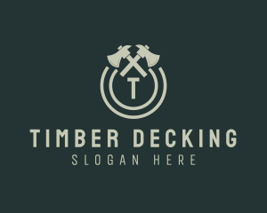 Axe Lumberjack Woodwork Handyman logo design