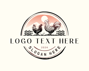 Livestock Chicken Farm Logo