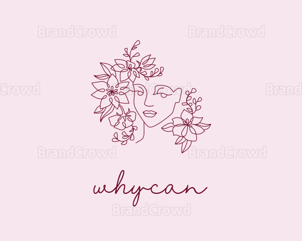 Flower Beauty Woman Logo
