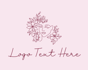 Aesthetician - Flower Beauty Woman logo design