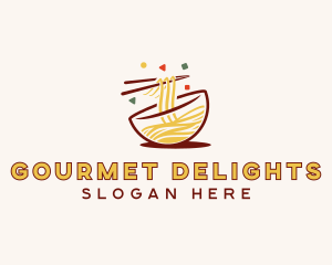 Asian Noodles Gourmet logo design