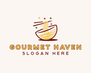 Asian Noodles Gourmet logo design