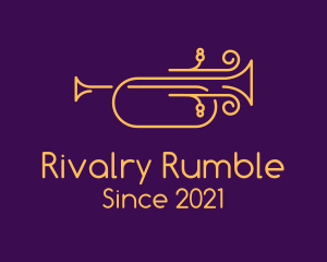 Minimalist - Golden Minimalist Trumpet logo design