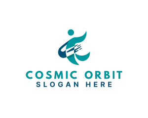 Human Wellness Orbit logo design