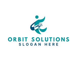 Human Wellness Orbit logo design