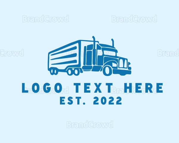 Logistics Cargo Trailer Truck Logo