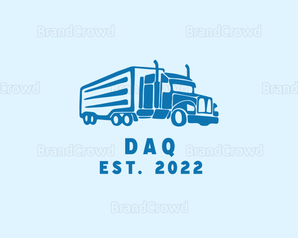 Logistics Cargo Trailer Truck Logo