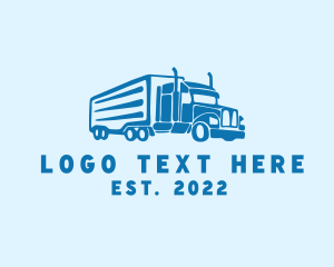 Trucking - Logistics Cargo Trailer Truck logo design