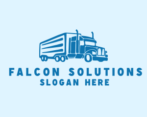 Logistics Cargo Trailer Truck  Logo