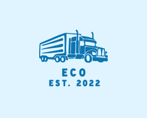 Haulage - Logistics Cargo Trailer Truck logo design