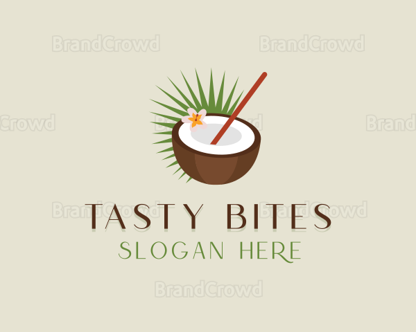 Tropical Coconut Drink Logo