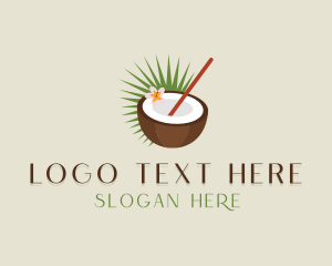 Skin Product - Tropical Coconut Drink logo design