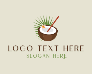 Tropical Coconut Drink Logo