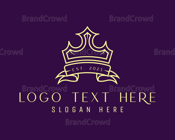 Royalty Crown Banner Logo