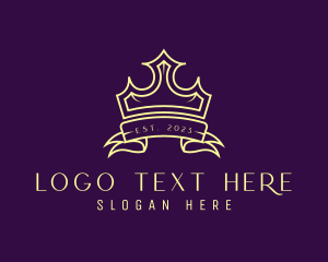 Luxurious - Royalty Crown Banner logo design