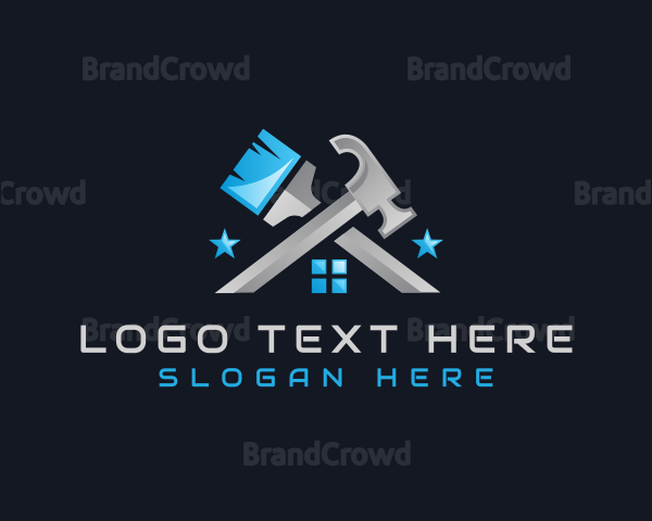 Hammer Brush Tradesman Logo | BrandCrowd Logo Maker