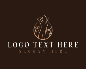 Spa - Flower Woman Body logo design