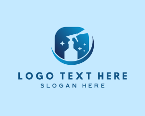 Cleaning - Spray Cleaner Housekeeping logo design