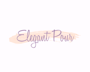 Elegant Watercolor Brush logo design