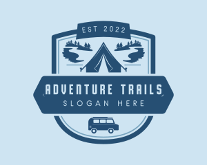 Blue Tent Camping logo design