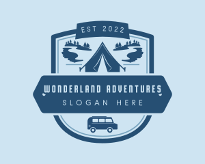 Blue Tent Camping logo design