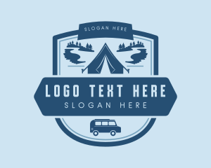 Blue Tent Camping Logo