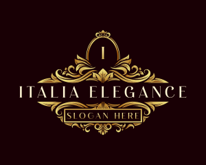 Elegant Ornament Wreath- logo design