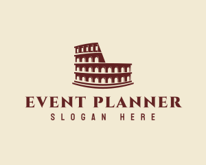 Tourism - Ancient Colosseum Architecture logo design