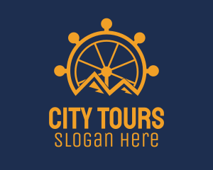 Sightseeing - Mountain Ferris Wheel logo design