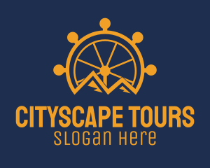 Sightseeing - Mountain Ferris Wheel logo design