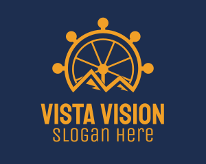 View - Mountain Ferris Wheel logo design