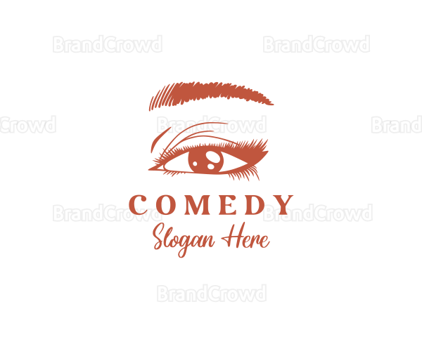 Woman Beauty Eyelash Logo